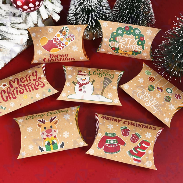 Custom Christmas Pillow Boxes - view 4